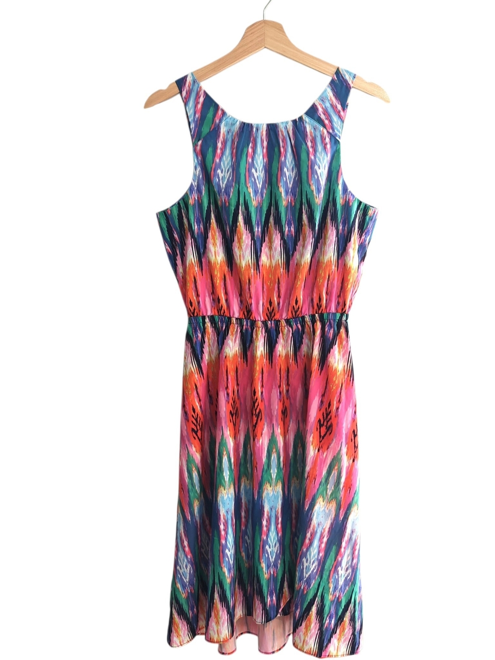 Athleta Dress XS Ikat Print Sleeveless Multicolor Boho Athleisure Athletic